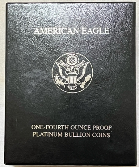 American Platinum Eagles 1999-W $25 AMERICAN PLATINUM EAGLE, 1/4 OZ – GEM PROOF WITH ORIG GOVT PKG!