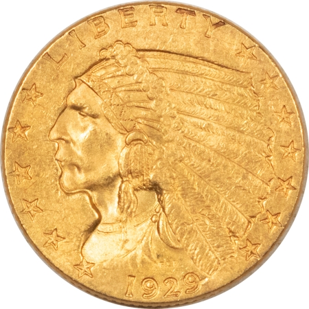 $2.50 1929 $2.50 INDIAN GOLD – UNCIRCULATED