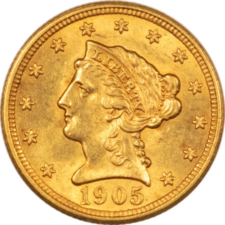 $2.50 1905 $2.50 LIBERTY GOLD – UNCIRCULATED