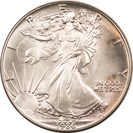 New Store Items 1986 $1 AMERICAN SILVER EAGLE, 1 OZ, – UNCIRCULATED, NICE, FIRST YEAR!