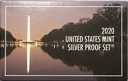 New Store Items 2020-S 10 COIN U.S. SILVER PROOF SET, GEM PROOF, ORIGINAL MINT PKG (NO EXTRA 5C)