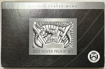 New Store Items 2022-S 10 COIN U.S. SILVER PROOF SET, GEM PROOF, W/ ORIGINAL MINT PACKAGING