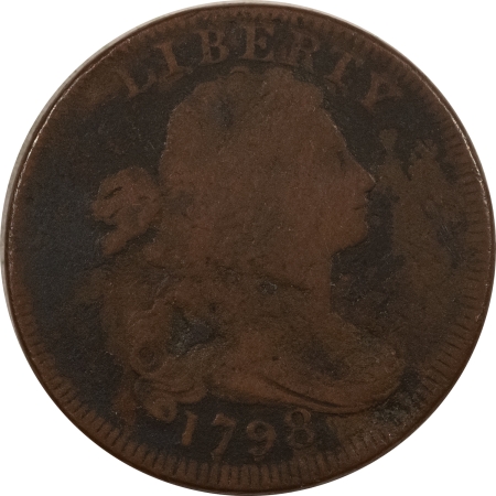 Draped Bust Large Cents 1798 DRAPED BUST LARGE CENT – APPROACHING FINE DETAILS W/ ENVIRONMENTAL DAMAGE!