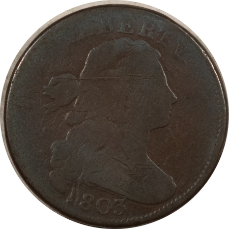 Draped Bust Large Cents 1803 100/000 REVERSE DRAPED BUST LARGE CENT – GOOD DETAILS W/ OBVERSE SCRATCHES