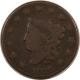 Coronet Head Large Cents 1827 CORONET HEAD LARGE CENT – GOOD/VERY GOOD DETAIL, SLIGHTLY BENT!