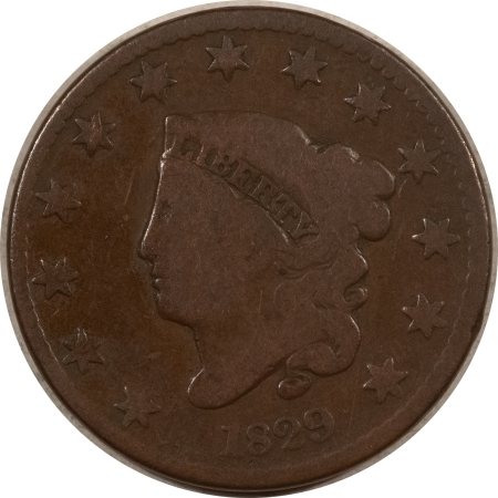 New Store Items 1829 CORONET HEAD LARGE CENT – PLEASING CIRCULATED EXAMPLE!