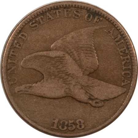 Flying Eagle 1858 LARGE LETTERS FLYING EAGLE CENT – HIGH GRADE CIRCULATED EXAMPLE!