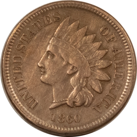 Indian 1860 ROUND BUST INDIAN CENT – XF DETAIL, BUT CLEANED!
