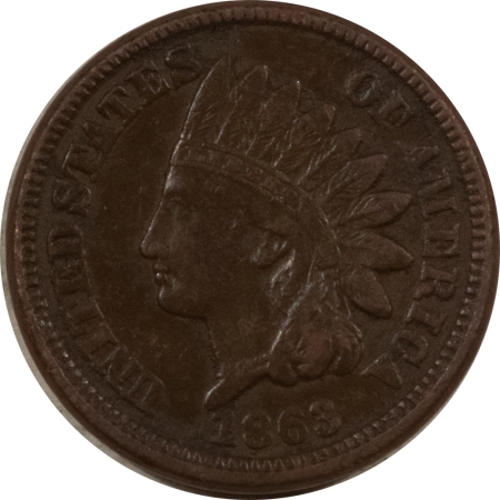 New Store Items 1863 INDIAN CENT – HIGH GRADE EXAMPLE BUT ISSUES!