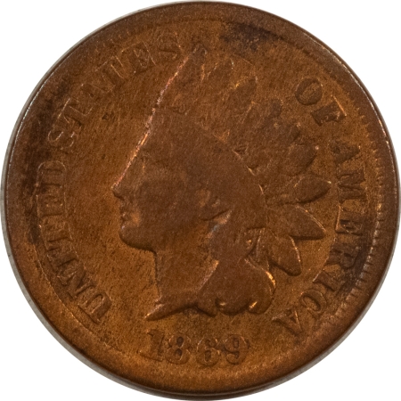 Indian 1869 INDIAN CENT – GOOD/VERY GOOD DETAILS BUT CLEANED!