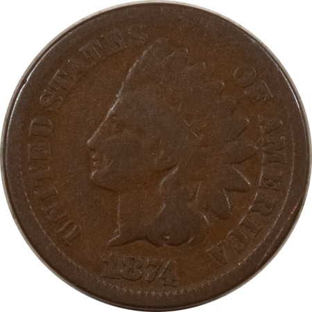 New Store Items 1874 INDIAN CENT – PLEASING CIRCULATED EXAMPLE!