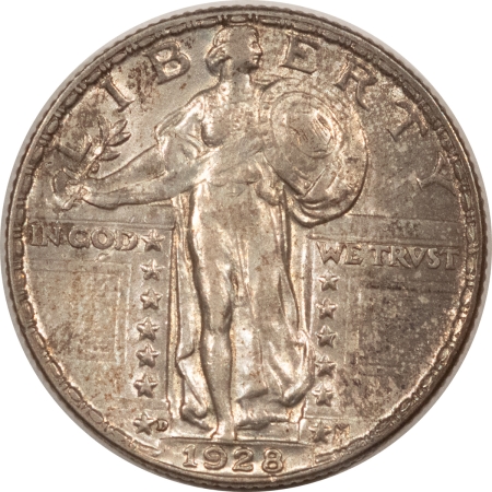 New Store Items 1928-D STANDING LIBERTY QUARTER – HIGH GRADE EXAMPLE, LUSTROUS W/GOLD HIGHLIGHTS