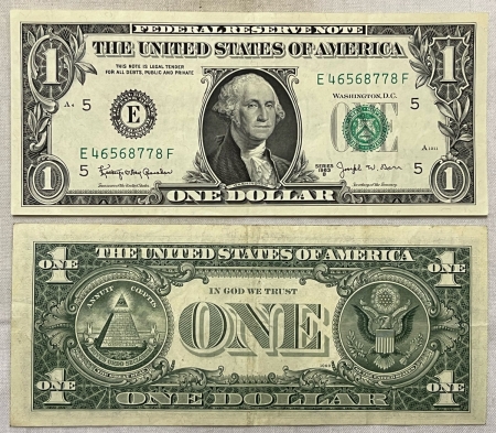New Store Items 1963-B $1 BARR FEDERAL RESERVE 10 NOTES, FR-1902E – VERY FINE/VERY FINE+