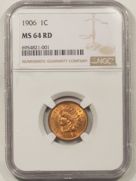 Indian 1906 INDIAN CENT – NGC MS-64 RD, FRESH & FLASHY