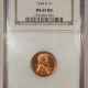 Lincoln Cents (Wheat) 1939 PROOF LINCOLN CENT – NGC PF-63 RD, ATTRACTIVE FOR THE GRADE!