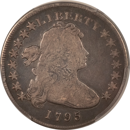 Early Dollars 1795 DRAPED BUST DOLLAR, BB-51, OFF-CENTER BUST PCGS G-6, CONSERVATIVELY GRADED!