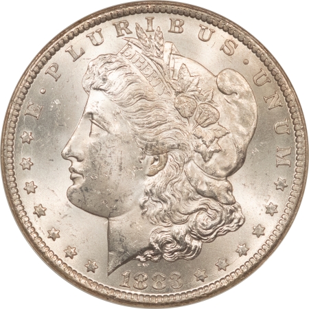 Morgan Dollars 1883-CC MORGAN DOLLAR – NGC MS-63, CARSON CITY! BLAST WHITE!