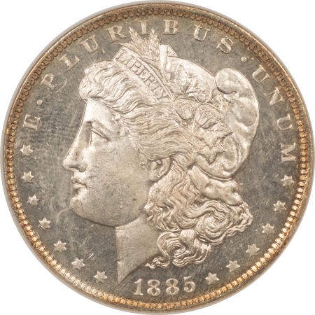 Morgan Dollars 1885-O MORGAN DOLLAR – ANACS MS-64 DMPL, DEEP MIRRORS, SMALL WHITE HOLDER!