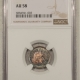 Dimes 1853 ARROWS SEATED LIBERTY DIME – NGC UNC DETAILS, CLEANED, VERY NICE LOOK!