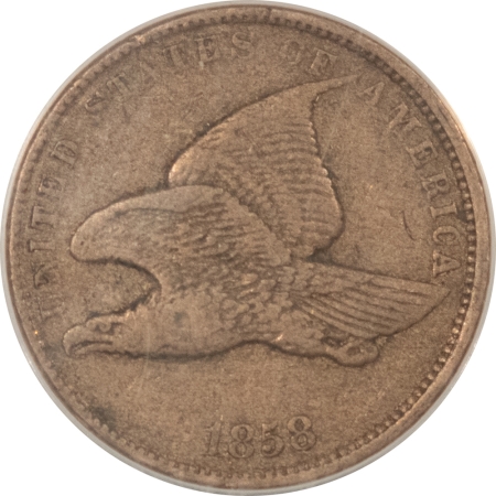 Flying Eagle 1858 FLYING EAGLE, SMALL LETTERS – ANACS VF-30