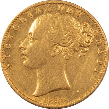 New Store Items 1859 GREAT BRITAIN VICTORIA GOLD “ANSELL” SOVEREIGN, RARE, KM-736.3, XF CLEANING