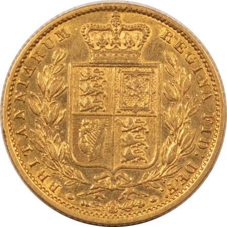 New Store Items 1859 GREAT BRITAIN VICTORIA GOLD “ANSELL” SOVEREIGN, RARE, KM-736.3, XF CLEANING