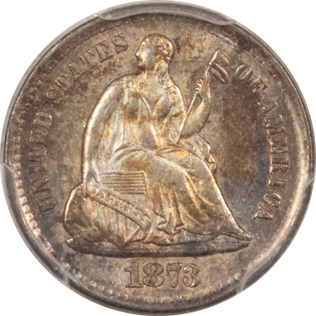 CAC Approved Coins 1873-S LIBERTY SEATED HALF DIME, PCGS MS-64, CAC APPROVED, PRETTY & PQ!