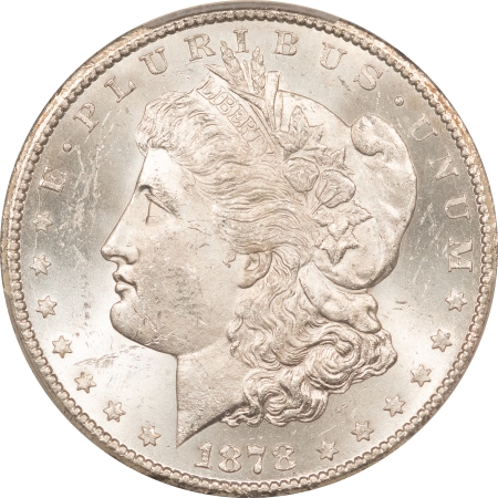 Morgan Dollars 1878-CC MORGAN DOLLAR – PCGS MS-62, BLAST WHITE! CARSON CITY!
