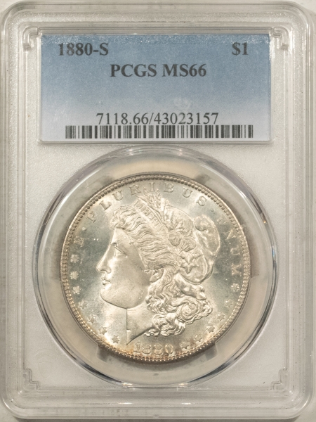 Morgan Dollars 1880-S MORGAN DOLLAR – PCGS MS-66, FRESH!
