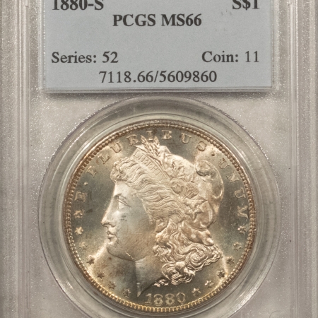 Morgan Dollars 1880-S MORGAN DOLLAR – PCGS MS-66, FRESH SKIN & PQ!