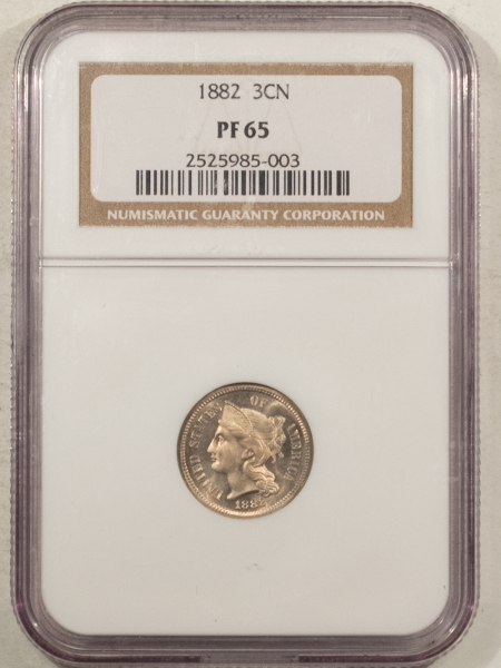 New Certified Coins 1882 PROOF THREE CENT NICKEL – NGC PF-65, GEM SURFACES & PQ!