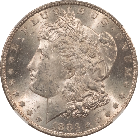 Morgan Dollars 1883-CC MORGAN DOLLAR – NGC MS-63, CARSON CITY! BLAST WHITE
