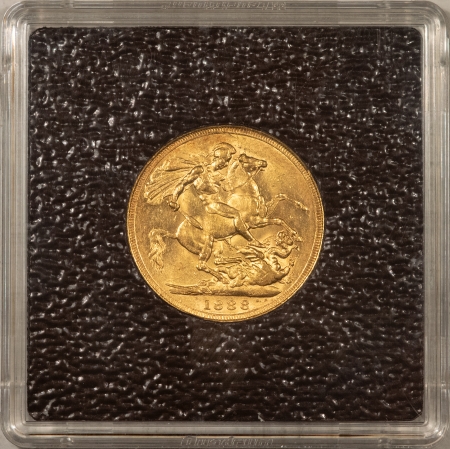 Bullion 1888 S AUSTRALIA GOLD SOVEREIGN KM10 .2354 OZ AGW HIGH GRADE NEARLY UNCIRCULATED