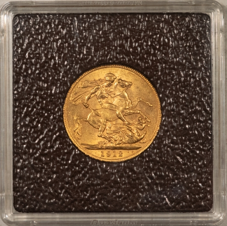 Bullion 1912 UK GOLD SOVEREIGN, GEORGE V, KM820 .2354 OZ AGW – UNCIRCULATED