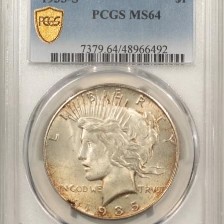 New Store Items 1935-S PEACE DOLLAR – PCGS MS-64, FRESH & ORIGINAL, UNDERRATED DATE!