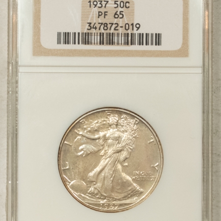 New Certified Coins 1937 PROOF WALKING LIBERTY HALF DOLLAR – NGC PF-65, FRESH GEM PROOF!