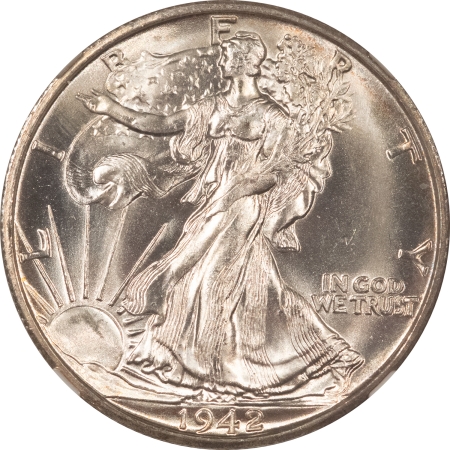 CAC Approved Coins 1942-S WALKING LIBERTY HALF DOLLAR – NGC MS-65, BLAZING WHITE GEM, PQ & CAC!