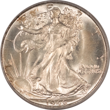 New Certified Coins 1946 WALKING LIBERTY HALF DOLLAR – PCGS MS-65, FRESH GEM!