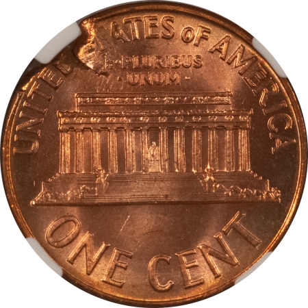 Lincoln Cents (Memorial) 1959 LINCOLN CENT MINT ERROR – NGC MS-66 RD, STRUCK ON DEFECTIVE PLANCHET (2.9G)