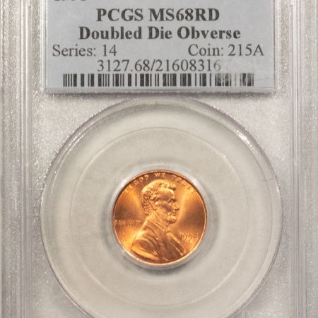 Lincoln Cents (Wheat) 1995 LINCOLN CENT, DOUBLED DIE OBVERSE – PCGS MS-68 RD, PRISTINE!