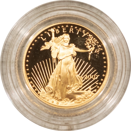 American Gold Eagles, Buffaloes, & Liberty Series 2007-W 1/10 OZ $5 PROOF AMERICAN GOLD EAGLE – GEM W/ ORIGINAL BOX & CAP (NO COA)