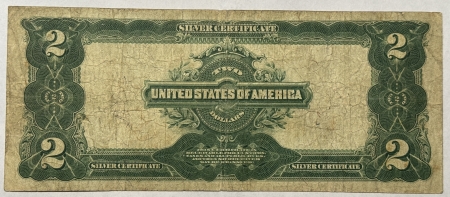 Large Silver Certificates 1899 $2 SILVER CERTIFICATE, FR-256, NICE HONEST CIRCULATED EXAMPLE!