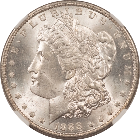 Morgan Dollars 1888-O MORGAN DOLLAR – NGC MS-64, FRESH WHITE & PQ!