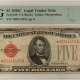 Legal Tender 1928-C $5 LEGAL TENDER RED SEAL, FR-1528, G-A BLOCK, PMG CHOICE ABOUT UNC 58 EPQ
