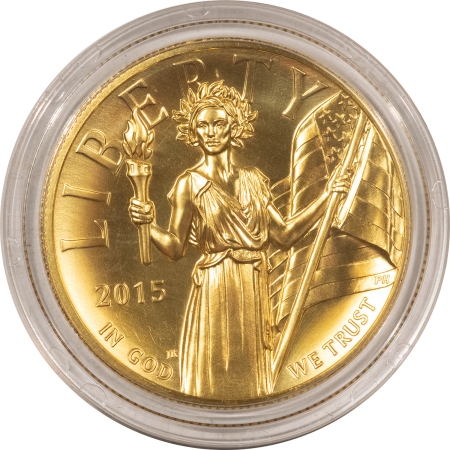 American Gold Eagles, Buffaloes, & Liberty Series 2015-W $100 GOLD AMERICAN LIBERTY HIGH RELIEF, 1 OZ – FRESH GEM BU W/ BOX/COA!