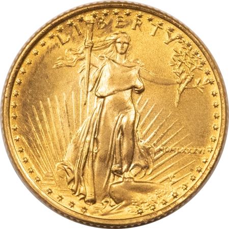 American Gold Eagles, Buffaloes, & Liberty Series 1986 $5 AMERICAN GOLD EAGLE, 1/10 OZ – UNCIRCULATED WITH SOME MARKS