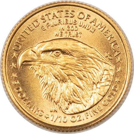 American Gold Eagles, Buffaloes, & Liberty Series 2021 TYPE 2 REVERSE $5 AMERICAN GOLD EAGLE, 1/10 OZ – GEM UNCIRCULATED!