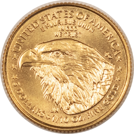 American Gold Eagles, Buffaloes, & Liberty Series 2022 TYPE 2 REVERSE $5 AMERICAN GOLD EAGLE, 1/10 OZ – GEM UNCIRCULATED!