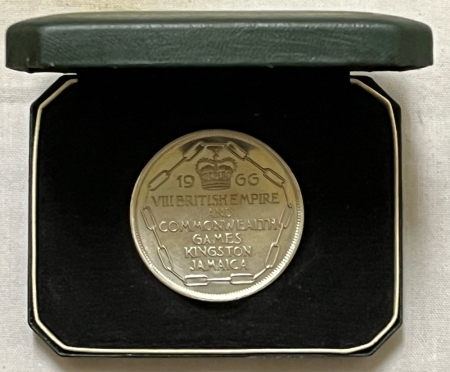 New Store Items 1966 JAMAICA PROOF 5 SHILLINGS, COMMON WEALTH GAMES – GEM PROOF W/OGP!