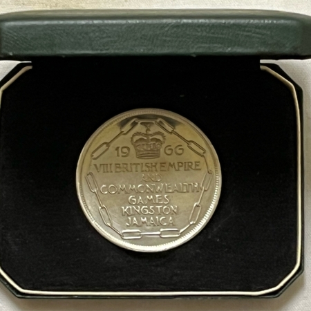 New Store Items 1966 JAMAICA PROOF 5 SHILLINGS, COMMON WEALTH GAMES – GEM PROOF W/OGP!